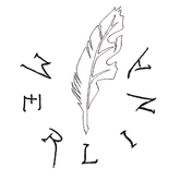 Over a pink, watercolor like background which gets darker towards the bottom, is a gouache painting of a woman, in black and white. She had long, curly hair, and a white flower over her ear. She has her back to us and is looking to the left. Her eyes are h